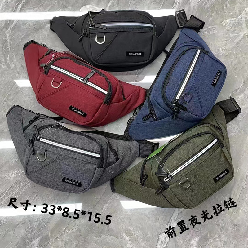 Shoulder Bag Cross-Border New Arrival Business Fashion Men's Belt Bag Large Capacity Multi-Layer Oxford Cloth Convenient Outdoor Sports Chest Bag