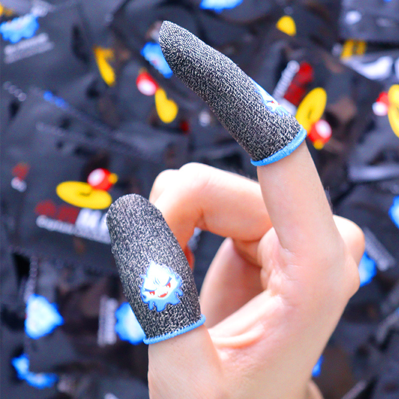 小鸡队长鬼火指套24针银纤维夜光效果吃鸡手指套王者手游戏拇指套