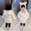 Female baby Plush thickening cotton-padded clothes Winter clothes Colorful 21 coat cotton-padded jacket children Western style girl Bright surface Cotton