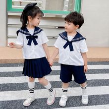 幼儿园宝宝毕业服园服校服男女童春夏海军领套装儿童学院风两件套