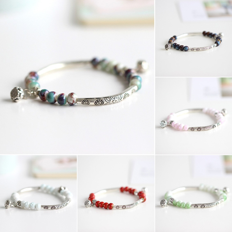 factory direct supply fresh creative mori jingdezhen ceramic bracelet female ethnic style artistic student fashion bracelet