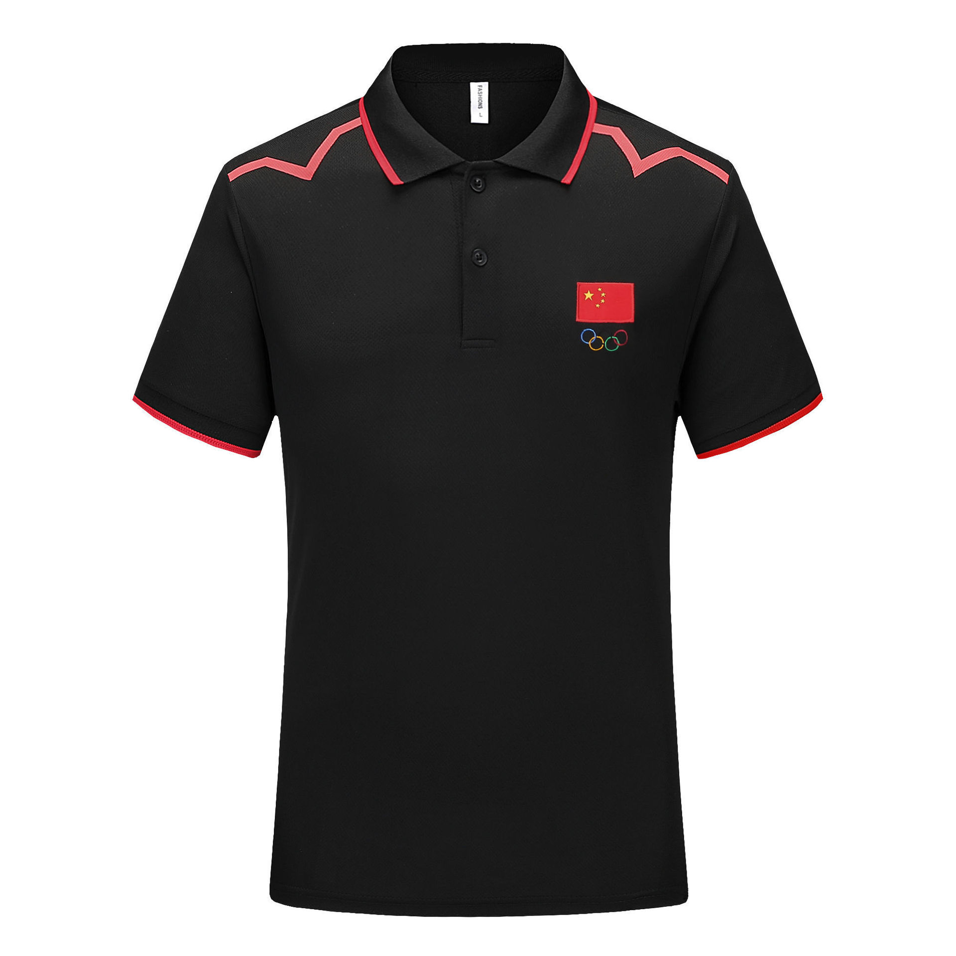 运动短袖t恤polo衫男女翻领中国刺绣教练体育训练服运动会出场服