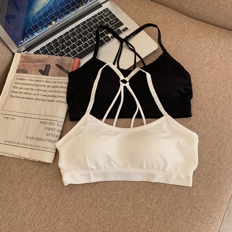 新品后背交叉吊带小背心防走光抹胸夏季美背裹胸带胸垫打底上衣