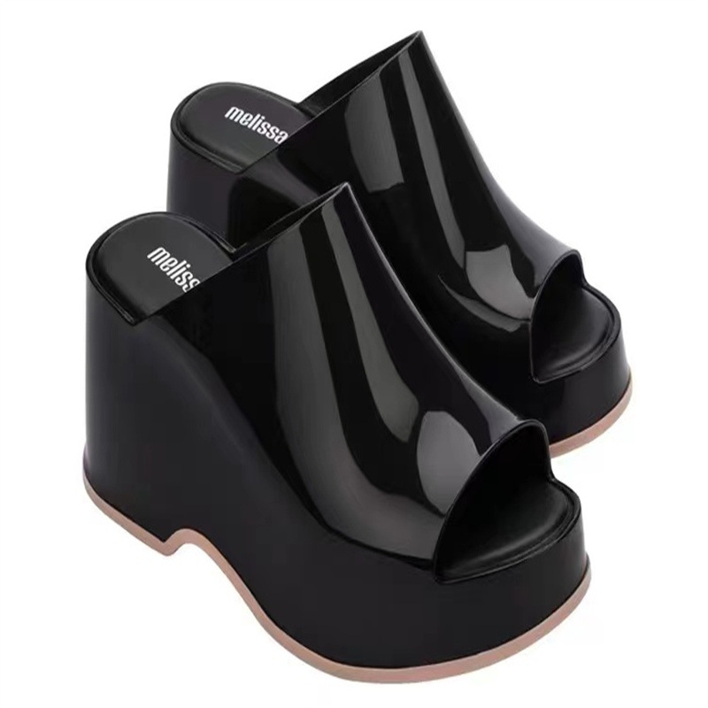 巴西melissa梅丽莎新款坡跟凉鞋女夏季外穿时尚松糕高跟女凉拖鞋