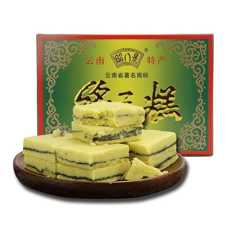 云南昭通昭八景绿豆糕400克新鲜绿豆小吃零食传统糕点豆食品包邮