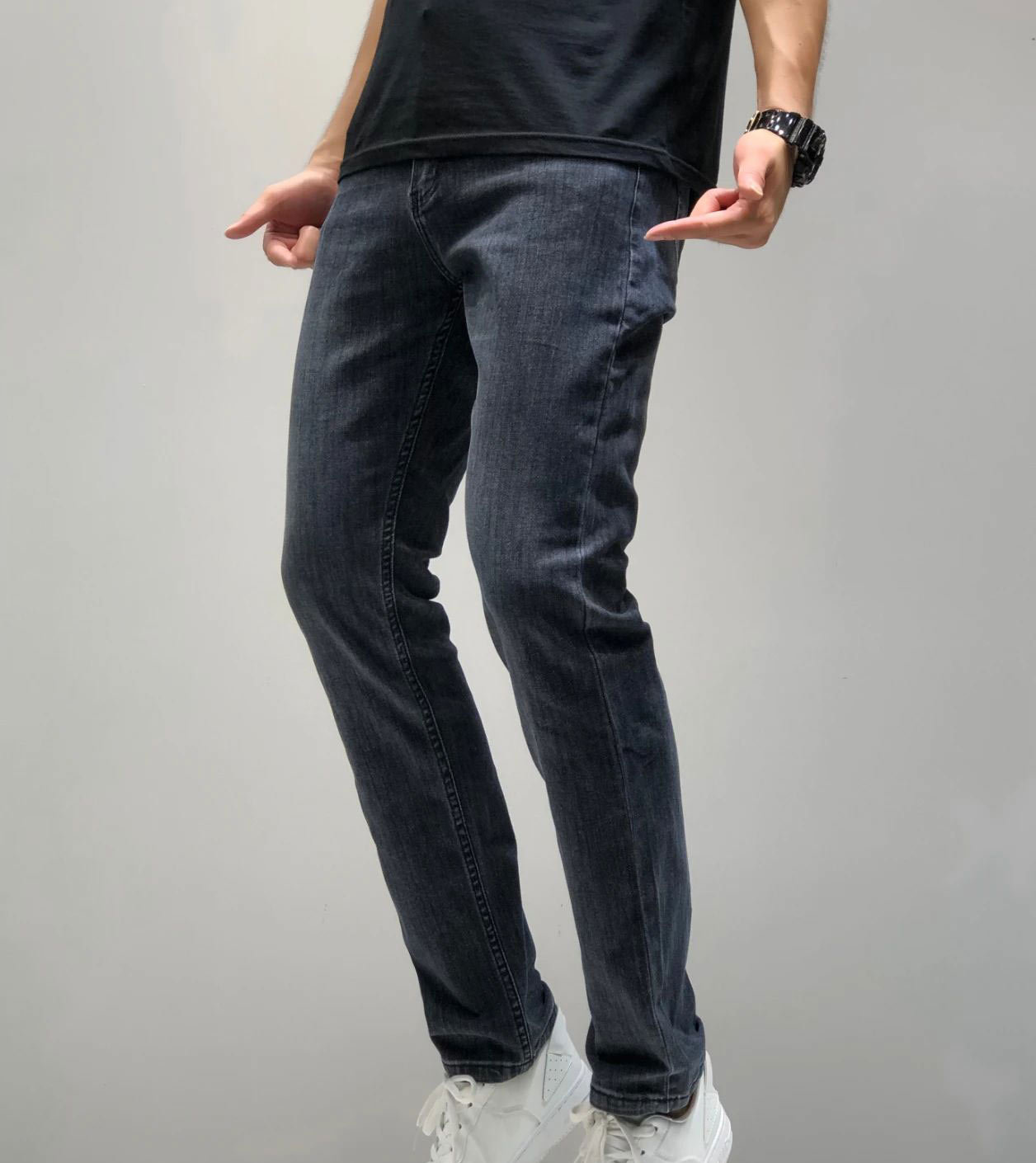 21年秋冬新上架男士弹力休闲直筒牛仔裤 男款深色牛仔裤zx4256批