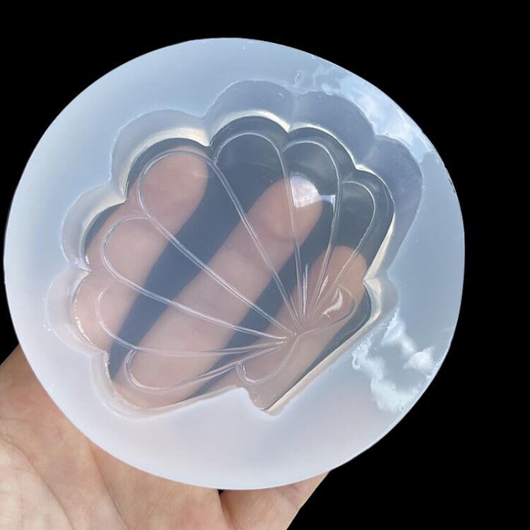 新款镜面大贝壳滴胶模diy水晶滴胶海洋系列摆台装饰底座饰品配件