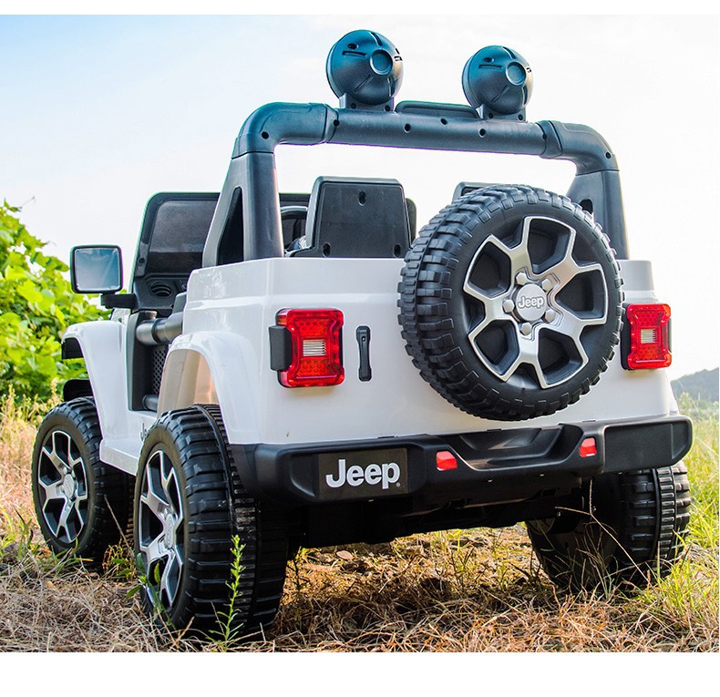 jeep牧马人吉普儿童电动汽车四轮遥控双人座玩具双座小孩宝宝可坐