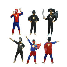 万圣节动漫舞会派对服饰出服装儿童蜘蛛  侠客套装蝙蝠超人衣服