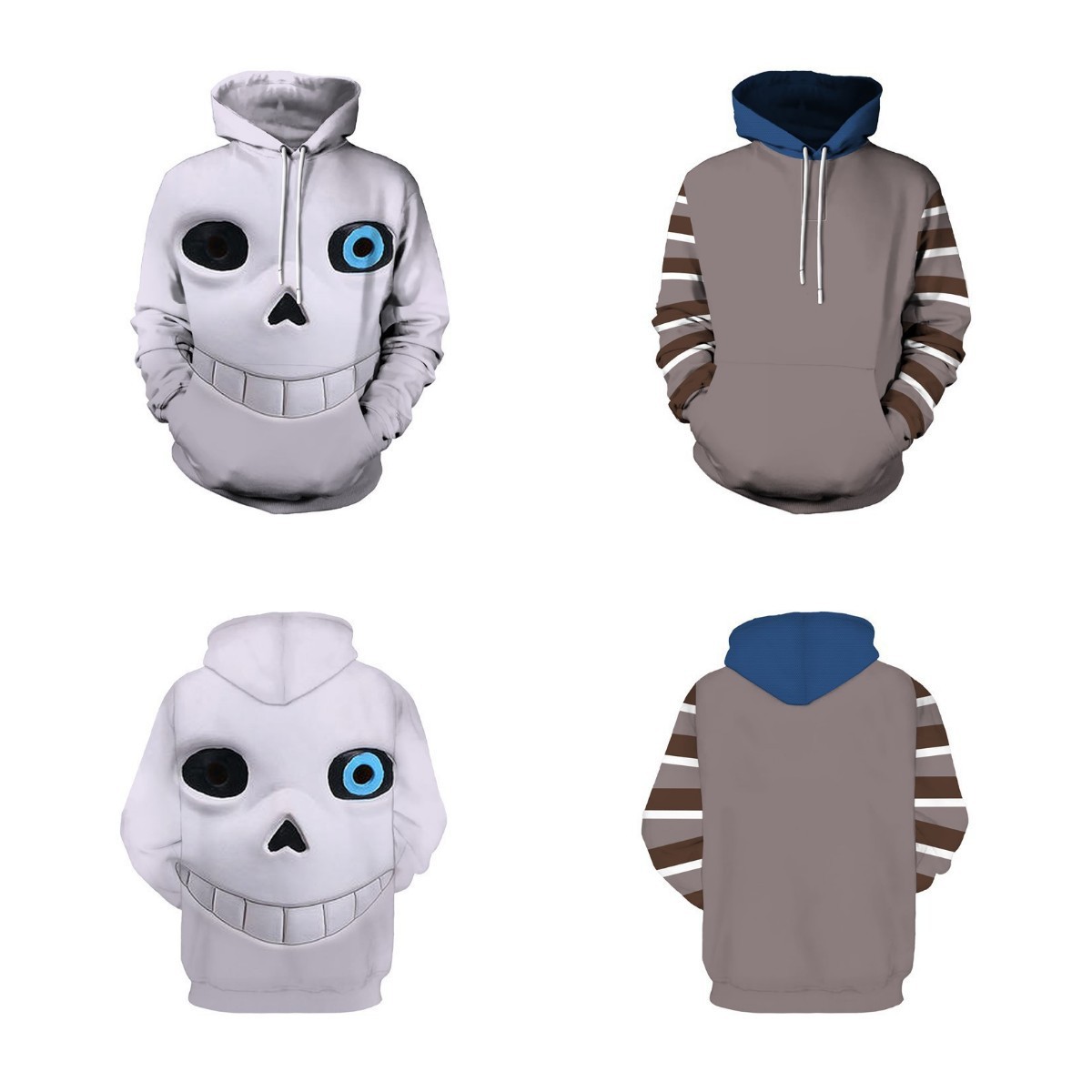 新款 传说之下 sans 同款 周边外套 3d卫衣 休闲运动连帽 衫