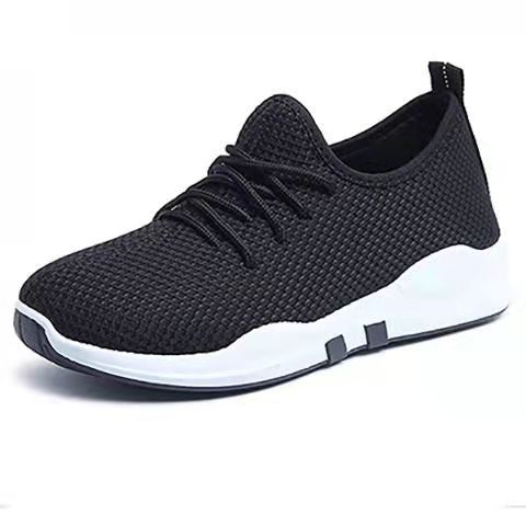 One Piece Dropshipping Breathable Small Red Small Black Sneaker Flat Lightweight Soft Sole Women's Single Shoes Clean Surface Simple Running Shoes