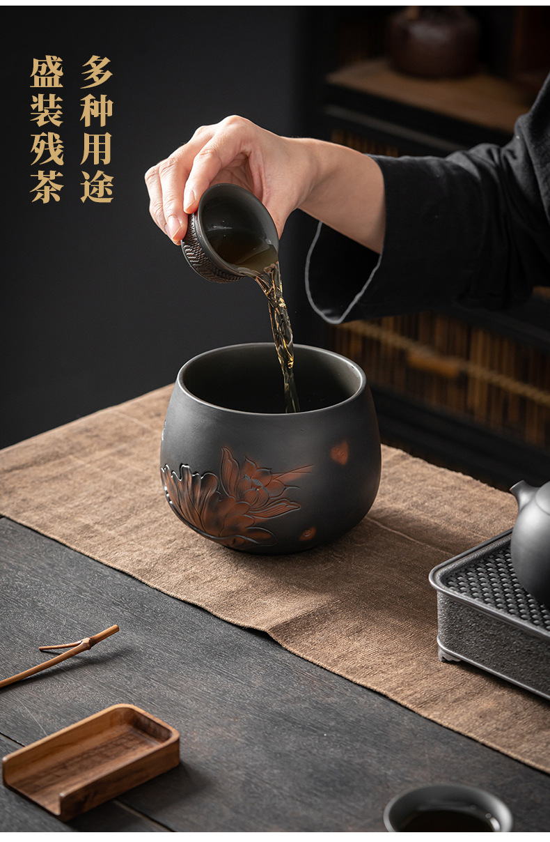 云南建水紫陶公道杯纯手工浮雕倒茶分茶器非紫砂陶瓷茶具公杯茶海