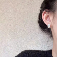 【杜洛弗利白】韩国小众设计高级感耳钉耳环简约耳饰女蚊香盘耳夹