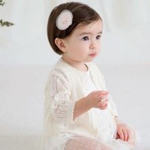 INS 春秋婴儿针织开衫女童纯棉毛衣开衫女宝宝公主披肩外套空调衫