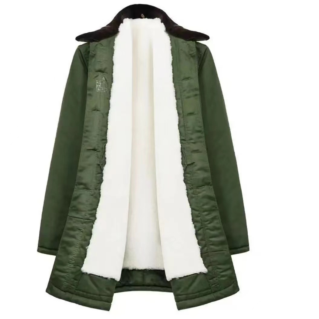 羊皮军大衣中长款皮毛一体内胆纯羊毛保暖防寒