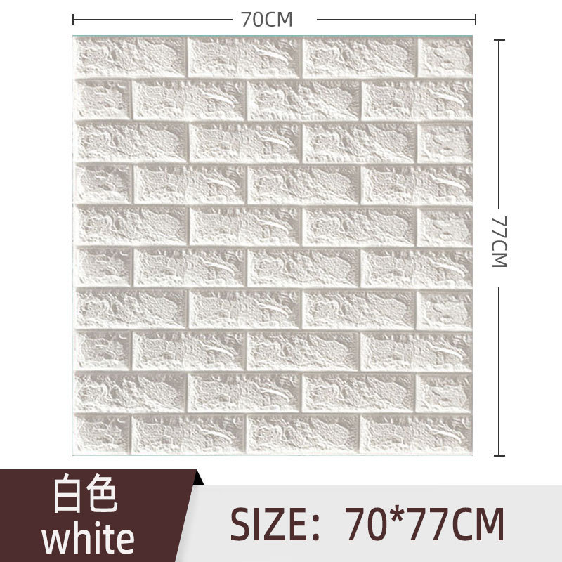 Wall Self-Adhesive Sticker Foam 3D 3D Anti-Collision Soft Bag Decorative Brick Pattern Wall Wallpaper Wholesale Wallpaper Wall Sticker