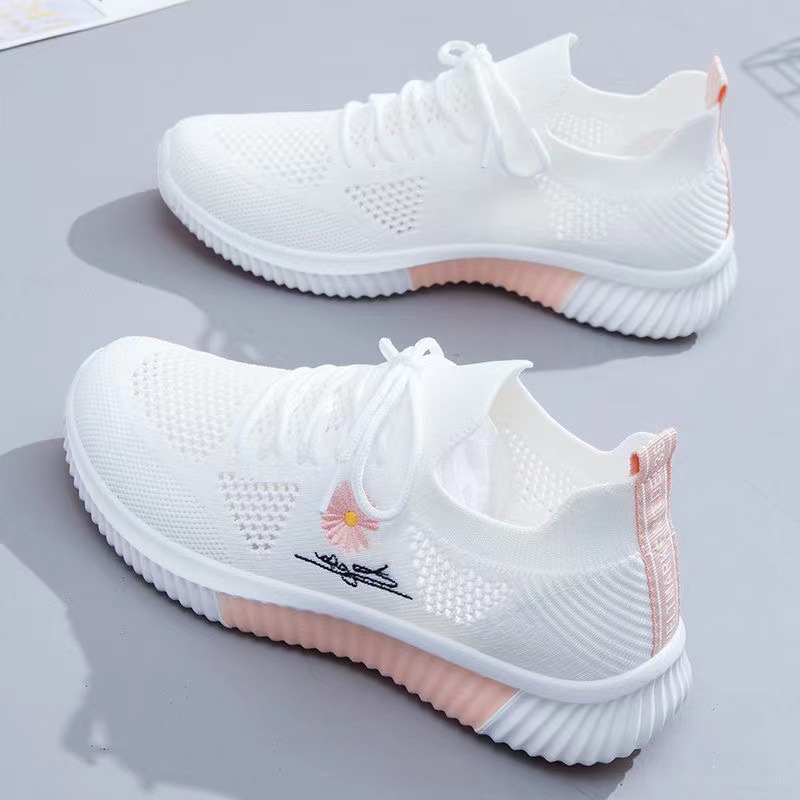2022 New Shoes Women's All-Match Student Summer Wear Mesh Surface Shoes Women's Breathable Mesh Sneaker Casual Shoes Women's Shoes