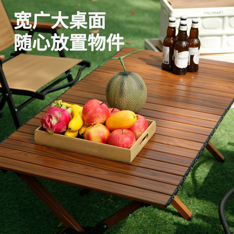 Lexiang Outdoor Folding Table Stall Portable Egg Roll Table Camping Barbecue round Picnic Table Aluminum Alloy Table Factory Wholesale