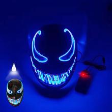 外贸热销外圣节面具毒液2冷光发光LED面具