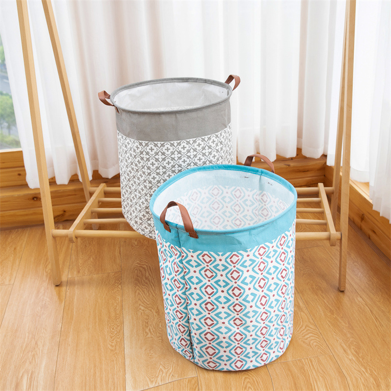 Cross-Border Hot Selling Fabric Foldable Laundry Basket Multifunctional Storage Containers