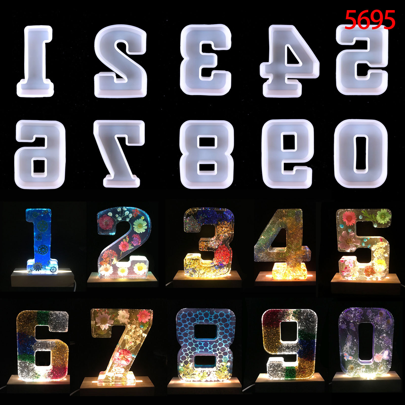 跨境新款0~9数字滴胶模具16cm大数字镜面工艺树脂滴胶模具-阿里巴巴