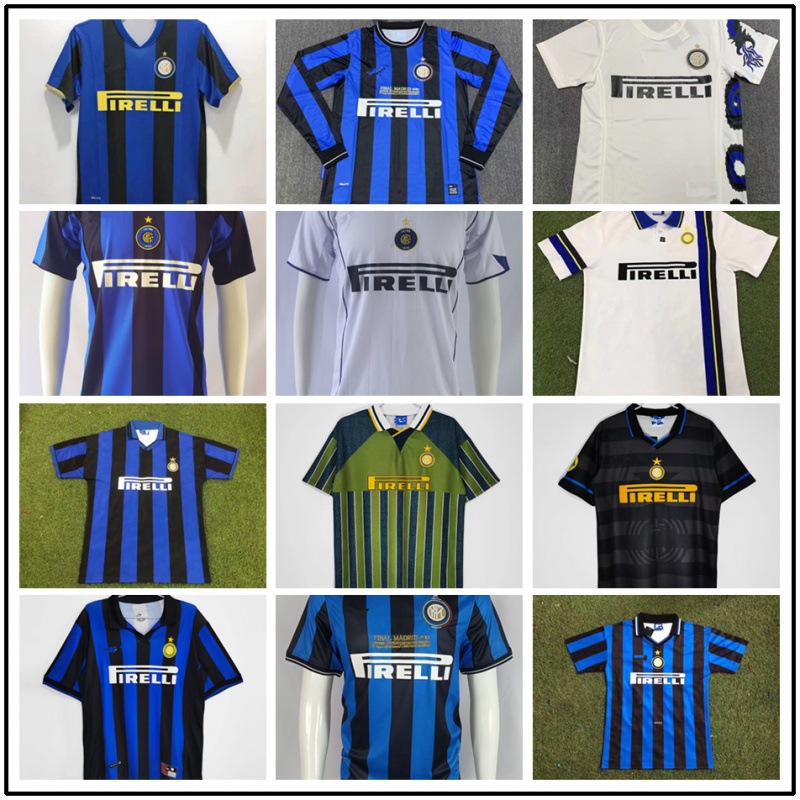 复古意甲国米球衣10号巴乔9号罗纳尔多主客场足球服承接外贸代发