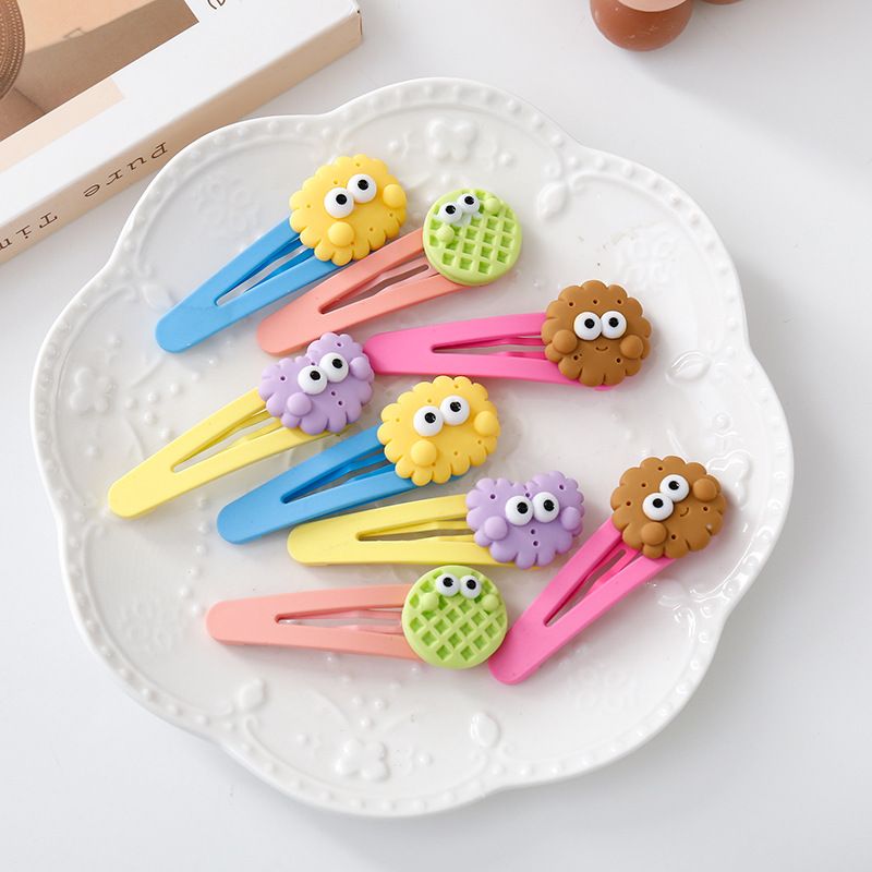 Cute Cookies Barrettes Chocolate Hairpin Candy Color Cartoon BB Clip Funny Bang Clip Girlish Style Hair Accessories Headdress