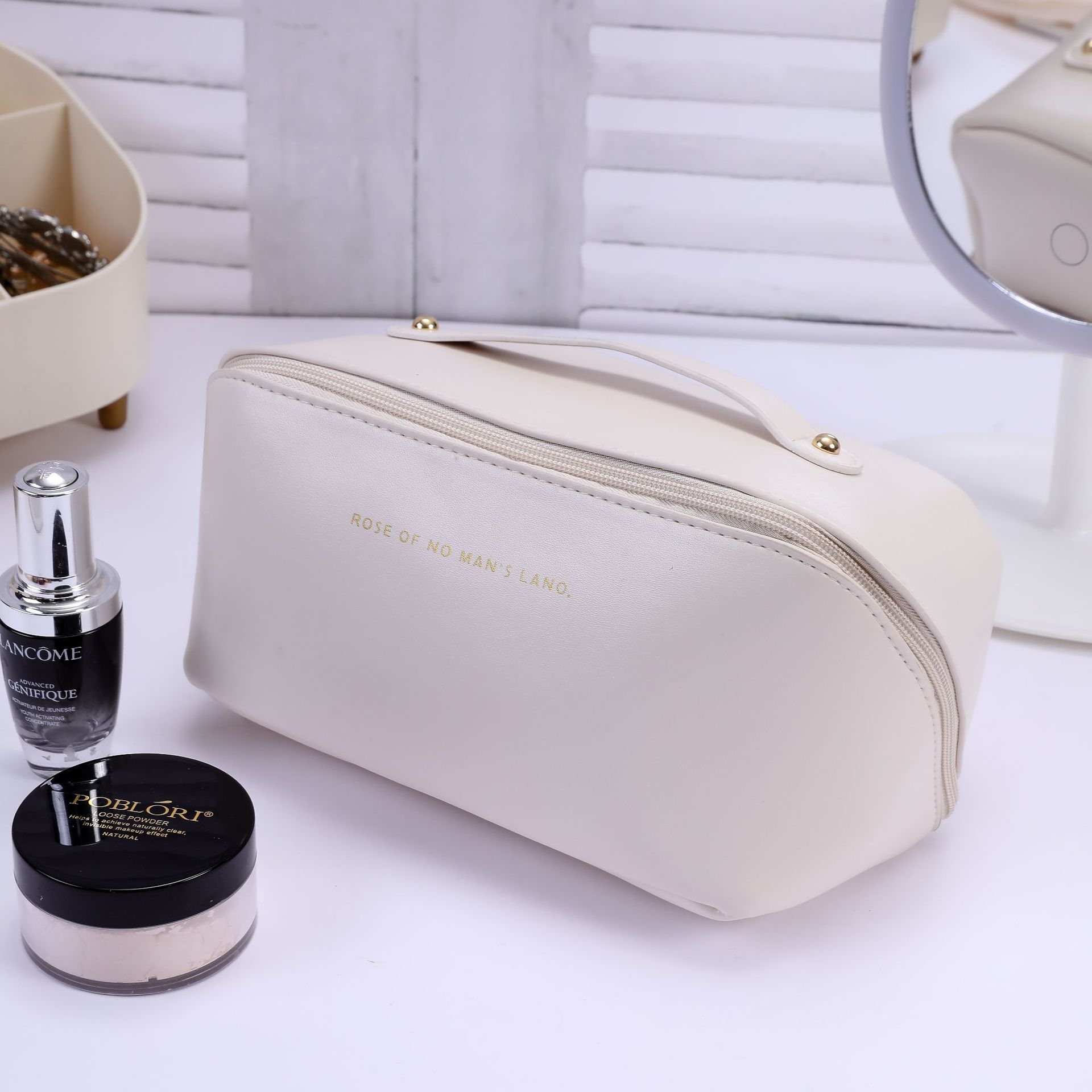 Ins Cosmetic Bag Women's Large Capacity Portable High Sense Internet Celebrity 2022 New Travel Cosmetics Wash Bag