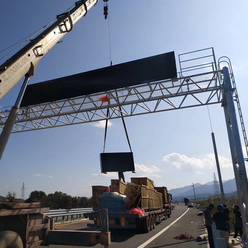 交通标志杆门架式立柱桁架式高速公路龙门架限高架收费站etc门架
