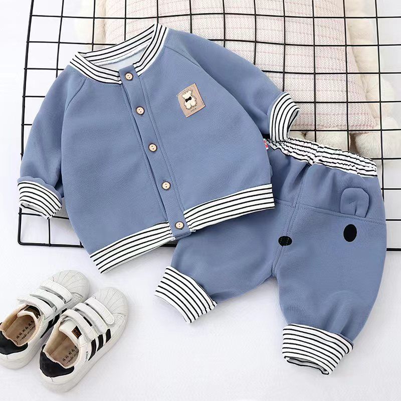 宝宝秋装套装儿童衣服婴儿运动童装洋气男童帅气外套潮运动服春秋