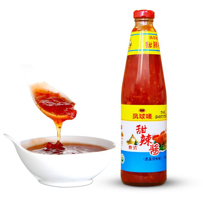 凤球唛甜辣酱760g泰式海鲜果蔬调味酱红辣椒酱三明治薯条烤鸡翅酱