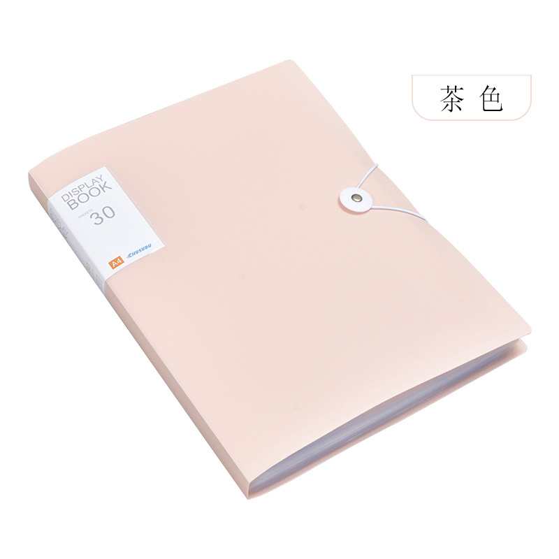 A4 Folder Transparent Insert Multi-Layer Info Booklet Student Test Paper Buggy Bag 60 Pages Loose-Leaf Contract Clip File Binder