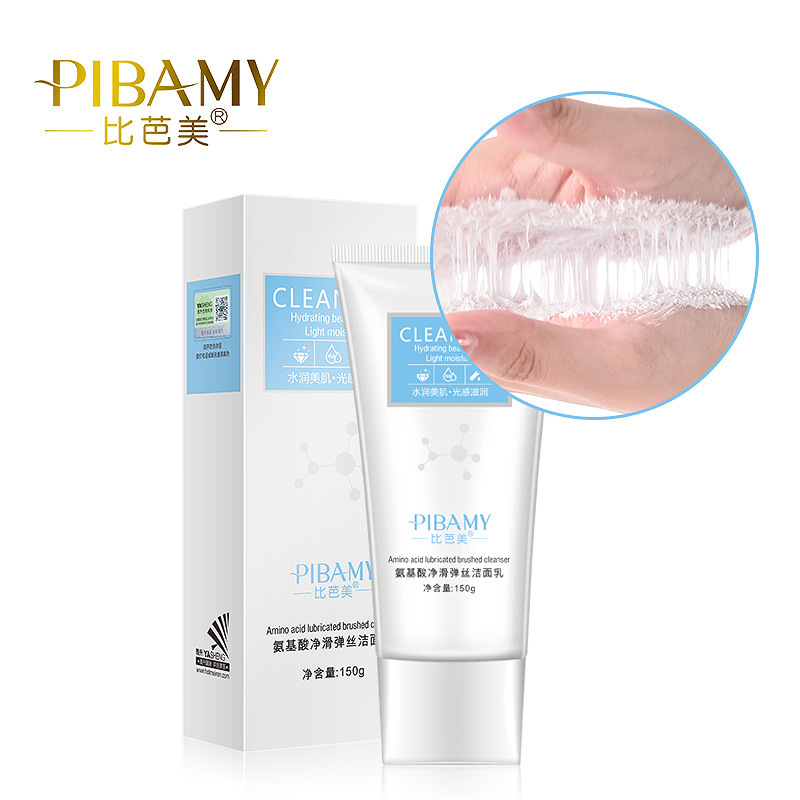 Bibamei Amino Acid Net Smooth Elastic Silk Facial Cleanser Mild Hydrating Clean Foam Facial Cleanser Factory Direct Supply Wholesale