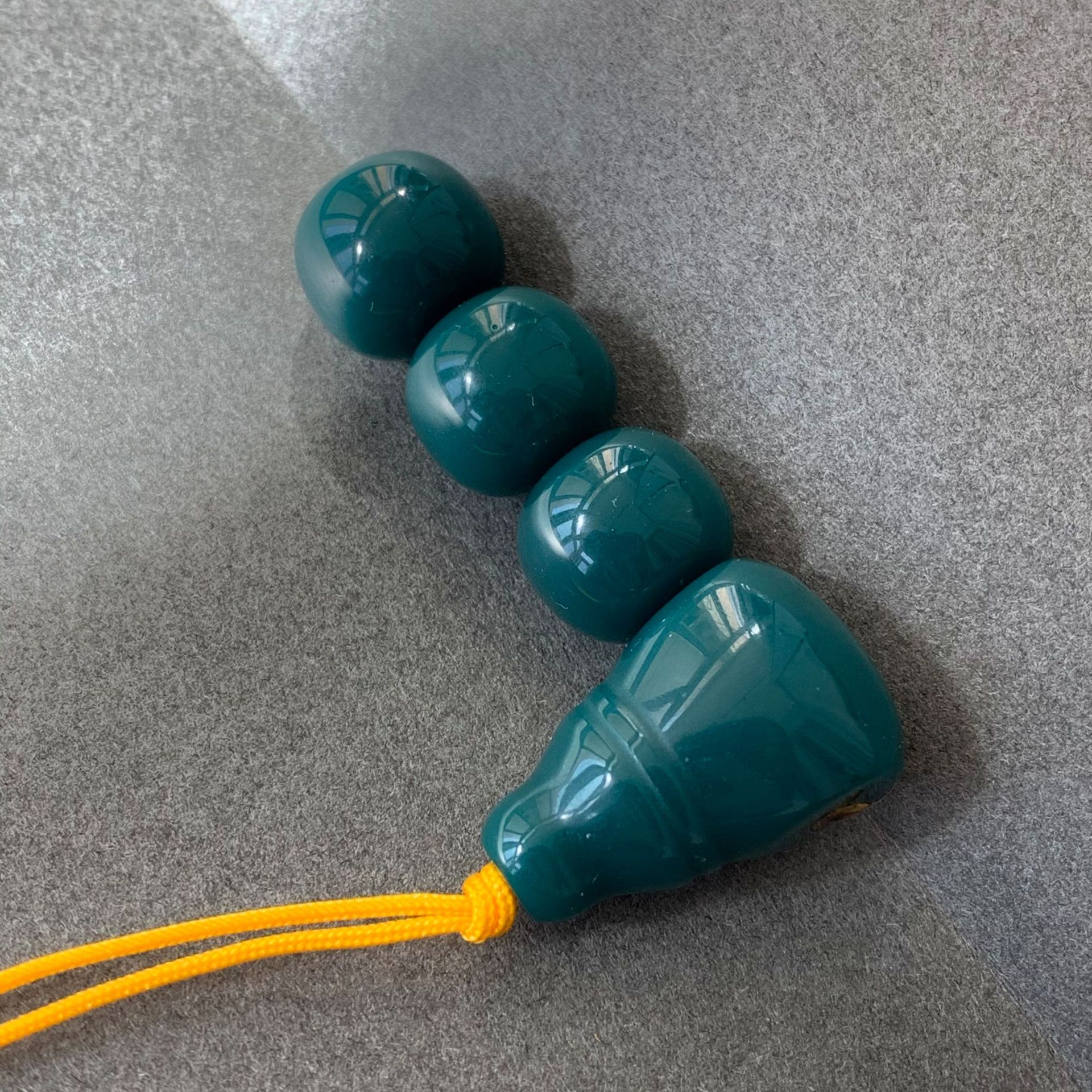 天然玉化雪巴三通老型桶套装文玩佛珠雪巴配饰瓜珠无相一体三通