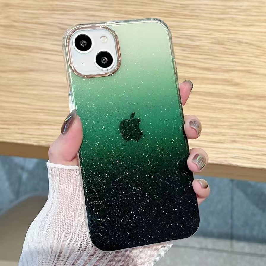 Starry Sky Gradient Glitter Single Choice for Iphone15 Phone Case Apple 14 Hard Case 13promax Full Cover Transparent