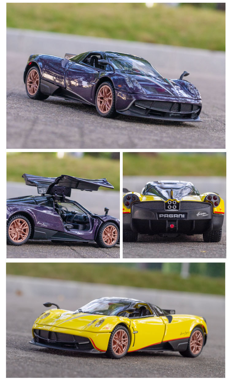 (盒装)嘉业1:32帕加尼中国龙huayra合金跑车模型摆件玩具直播