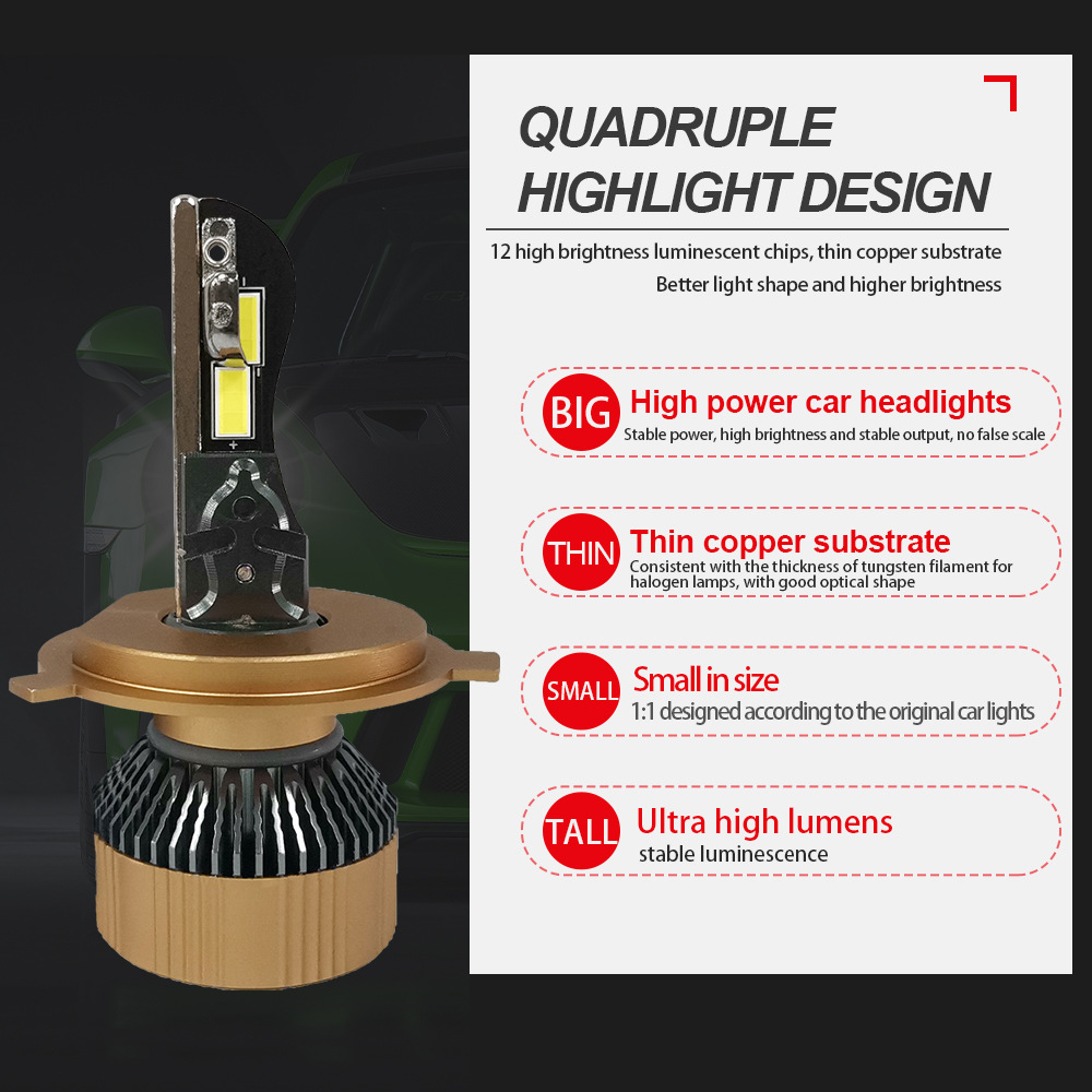 汽车led大灯 n9 led车灯 热卖爆款车灯 led高亮聚光前车大灯-阿里巴巴