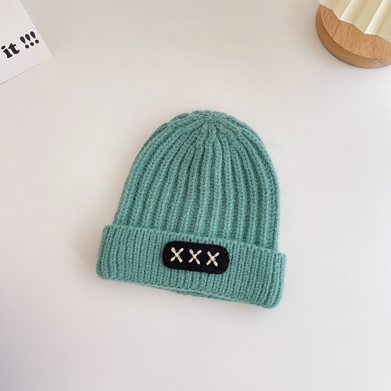 2022 Autumn and Winter New Children's Woolen Cap Earflaps Warm Windproof Knitted Hat Boys and Girls Thickened Baby Hat