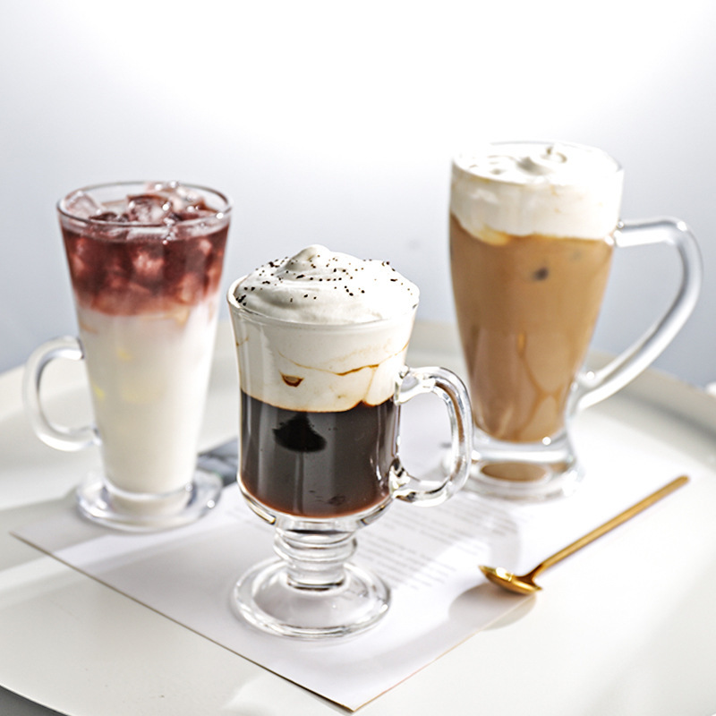 带把拿铁爱尔兰咖啡杯热红酒杯饮料杯玻璃水杯冰咖啡杯鸡尾酒杯冰