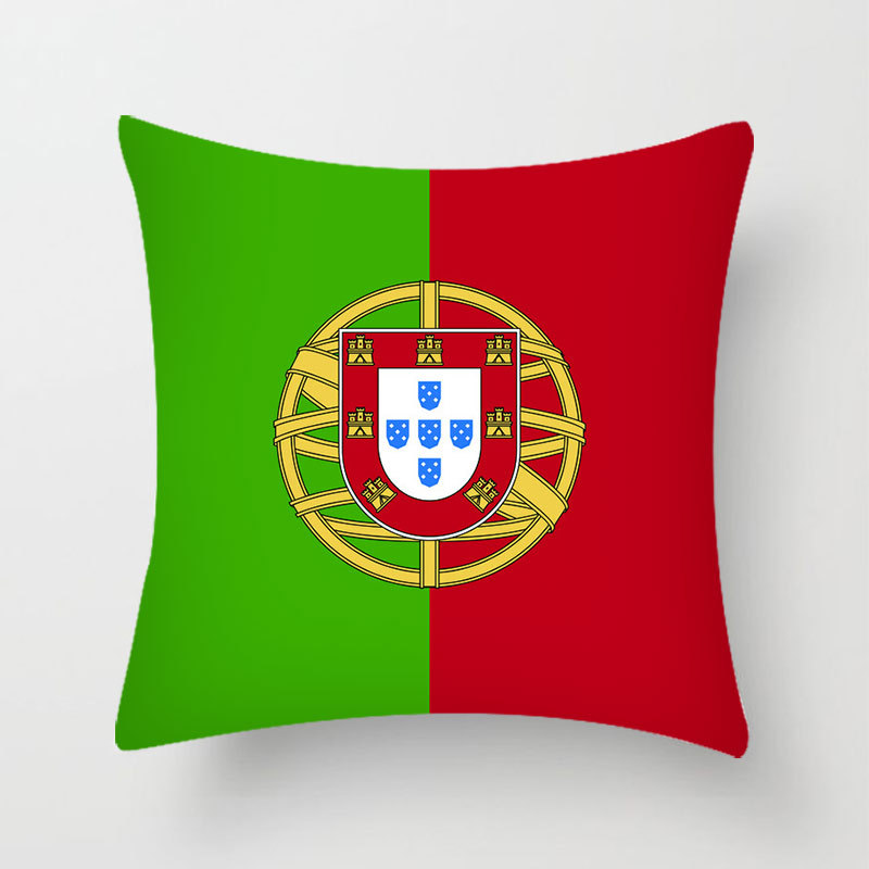 World Cup Flag Polyester Pillow Cover Modern Minimalist Bedroom Bed Head Cushion Cover