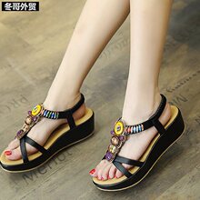 Bohemian sandals plus size women's shoes Female sandals