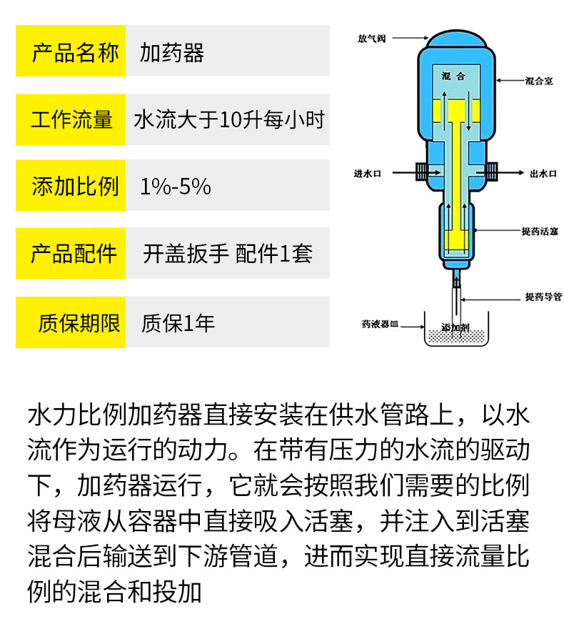 法国多寿比例加药器鸡猪场养殖场加药器稀释配比自动比例泵施肥泵
