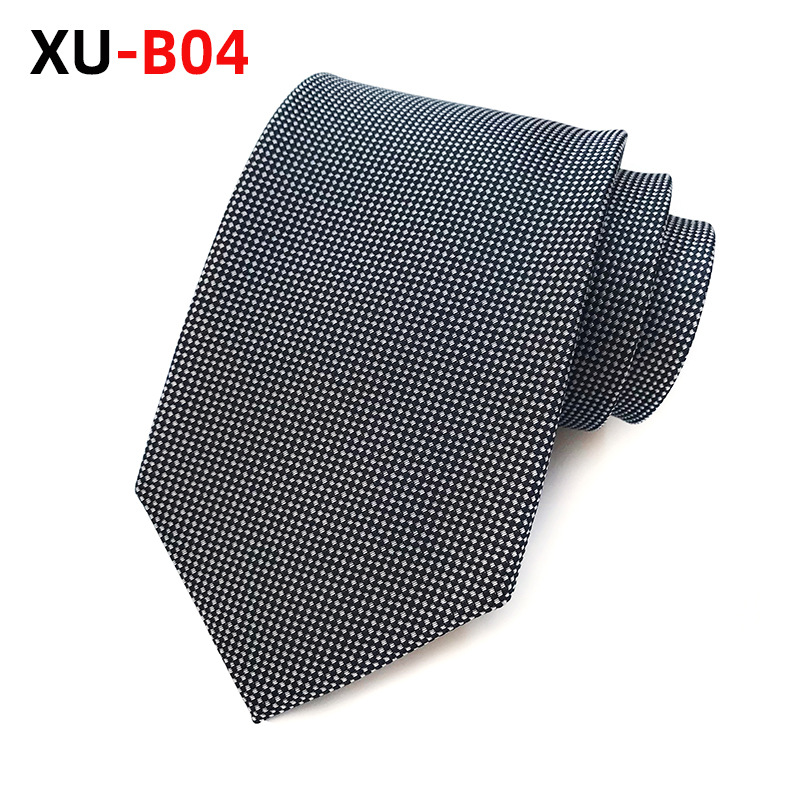 Factory Direct Supply in Stock 2023 New Polyester Jacquard 8cm Striped Tie Suit Tie