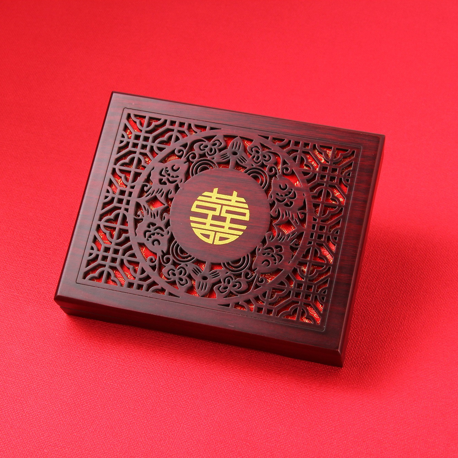 国风木质礼品包装结婚证书收纳珍藏纪念小木盒刻字创意工艺品盒子