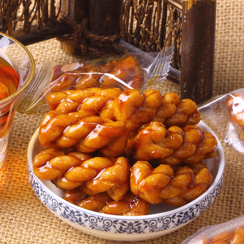 老街口红糖麻花500g金华特产手工小辫糕点宵夜抗饿茶点小吃零食