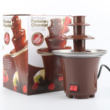 家用迷你巧克力机三层巧克力喷泉火锅DIY自制电加热巧克力融化塔