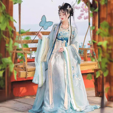 原创（青荷）唐制诃子裙汉服女2024新款改良套装中国风仙气古装春
