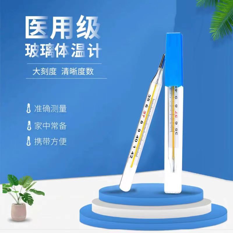 英文外贸跨境水银体温计玻璃中号温度计人体测温仪出口产品-阿里巴巴