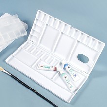 折叠水彩调色盘翻盖塑料调色板水粉丙烯颜料调色盒油画保湿颜料盒