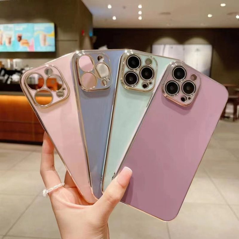 适用oppo a2 a11x a57手机壳6d电镀直边gtneo5硅胶全包镜头保护套